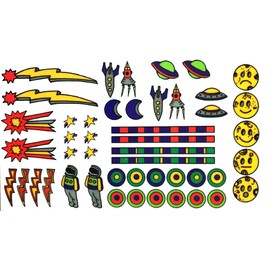 Space Galaxy Decals for Derby Cars