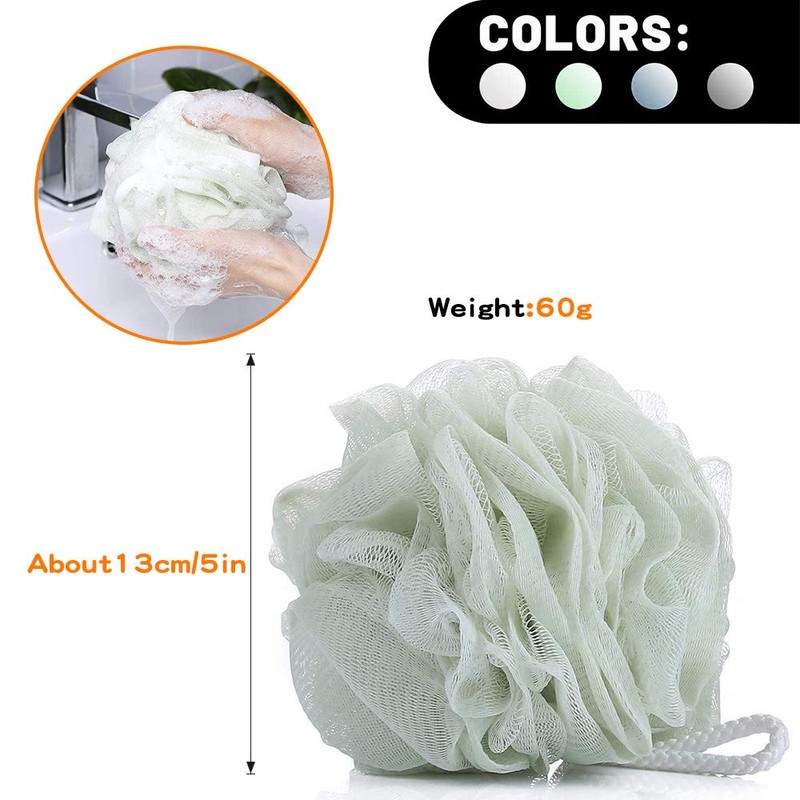 Bath Sponge 4 Pieces Mesh Shower Sponge Bath Shower Sponge