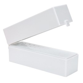 30 Hole Nail Drill Bits Holder,Nail Drill Bits Cleaning Brush Case,Dustproof Manicure Accessories Nail Drill Bits Displayer (White)