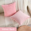 FUTEI Pink Striped Decorative Throw Pillow Covers 20x20 Inch Set