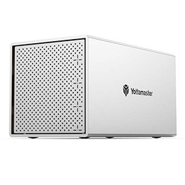 Yottamaster 4 Bay USB-C RAID Enclosure,Aluminum 4 Bay 2.5"/3.5" External Hard Drive Enclosure Support RAID 0/1 / 3/5/10/JBOD/Clear,Mac Style Designed for Personal Storage at Home&Office- [PS400RC3]