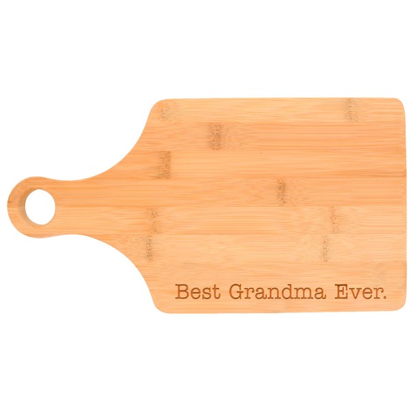Best Grandma Ever Grandma Gift Kitchen Décor Paddle Shaped Bamboo Cutting Board Bamboo
