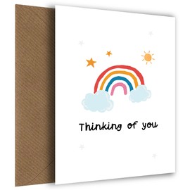 Thinking of You Cards for Women - Sympathy Get Well Soon Rainbow Card - Perfect for Sending Love and Support to Women, Men, and Friends