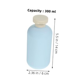 SHOWERORO Cosmetics Dispensing Bottles 4pcs Plastic Travel Shampoo Bottles Reusable Leakproof Flip Cap Design