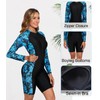 Halcurt Women's Boyleg One Piece Rash Guard with Built in