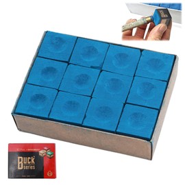 JYJLLM Snooker Cues Chalk 12Pcs Pool Cue Billiard Chalk No‑slip Oily Powder Pool Chalk Blue for Snooker Cue Tip Snooker Accessories for Professional Billiard Players Enthusiasts (blue)