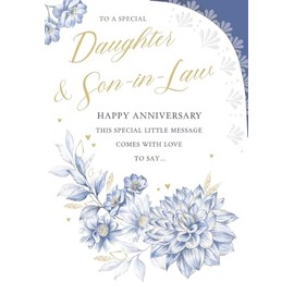 Regal Publishing Anniversary Card, To a Special Daughter & Son-in-Law - 9 x 6 inches