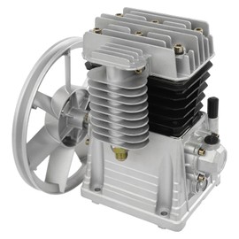 Air Compressor Pump, Industrial Compressor Head Pump Motor, 52.83Gal/min High-Speed Single Stage Twin Cylinder Air Compressor Pump Head Piston Style Splash Lubrication Pump for Automotive Industry