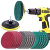 Swpeet 16Pcs 5Inch 3 Different Color Scrubbing Pads Drill Powered