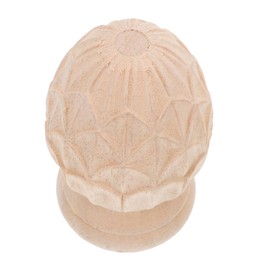 OUNONA Wood Carved Post Topper Finial: 3.14inch Wooden Finial for Staircase Posts and Column - European Design Solid Wood Material - Enhances Home Decor