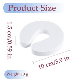 6 Pack Door Stop Guards - EVA Wall Door Handle Stopper Anti-Clamp Hand Door Resistance Fridge Cabinets Headboard Shield Bumper Guard No Screw Protector Furniture & Walls Protector(White)