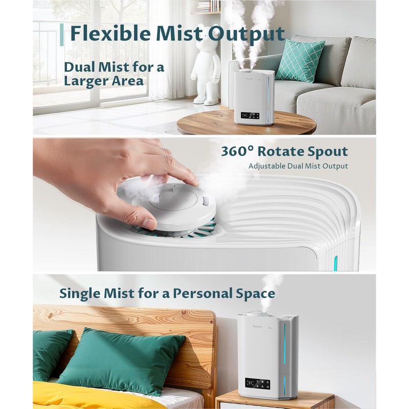 BREEZOME 6L Humidifiers for Bedroom Large Room & Essential Oil