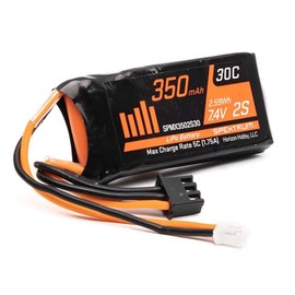 Spektrum 350mAh 2S 7.4V LiPo w/ PH2.0 2pin Power Connector, SPMX3502S30