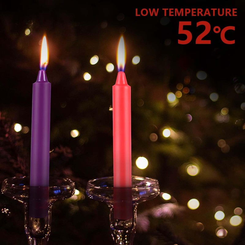 KISEER 6 Pcs Low Temperature Candles Low Heat Romantic Candles