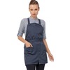 Chef Works Men's Largo Short Bib Apron, Blue, 25"L x