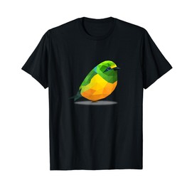 Polygonal BIRD SPARROW triangle animal T-Shirt geometric