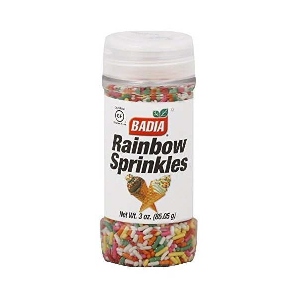 Badia Rainbow Sprinkles, 3 Oz (Pack Of 8)