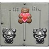 Bear with Heart Lollipop Chocolate Candy Mold Valentines Day 3021