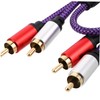 Abaodam RCA Stereo Audio Cable Shielded Connection for Car and