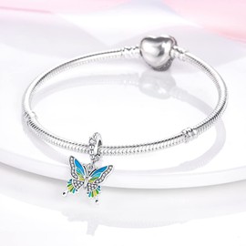 Pandach 925 Sterling Silver Charms for Bracelets and Necklaces Travel Round The World Beads Charms Relaxation Dangle Pendant,Jewelry Beads Gifts for Women