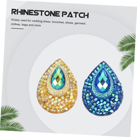 Operitacx 300pcs DIY Rhinestone Patches Resin Embellishments Sewing Applique for Dress Wedding Decor Material