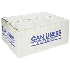 Spectrum C334016N HDPE Institutional Trash Can Liner, 33 gallon Capacity, 40" Length x 33" Width x 16 micron Thick, Natural (Case of 250)