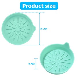 Mandark 4PCS Car Cup Holder Coaster, Non-Slip Recessed Insert Vehicle Cup Mat, 2.75 Inch Waterproof Universal Automotive Interior Drink Cup Pad Accessories for Most Trucks SUVs (Green)