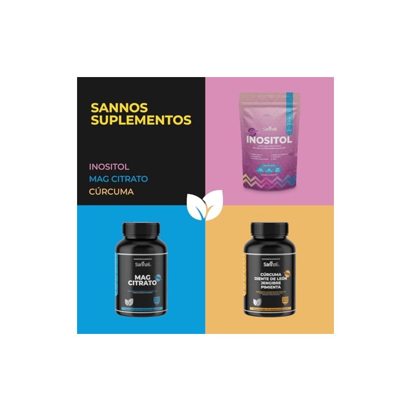 Inositol Myo Chiro Polvo 225g Ácido Fólico Zinc Precursor Colágeno