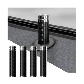 KHGUZ 4PCS Car Door Lock Knobs, Carbon Fiber Metal Vehicle Door Lock Pin Covers, Automotive Door Bolt Pull Pin Decorative Modification Accessories Universal for SUV, Sedan, Truck (Black)