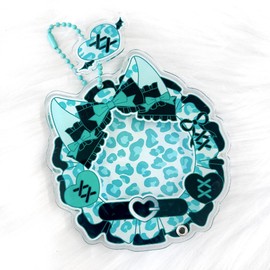 G Trigger Acrylic Frame for Can Badges, Leopard Pattern, For 2.2, 2.2 inches (56, 57, 58 mm), Can Badge Case, Decorative Green, Parallel Imported