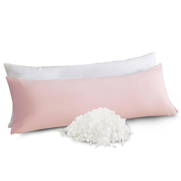 WhatsBedding Memory Foam Body Pillow with 100% Cotton Jersey Knitted