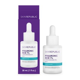 Skin Republic Hyaluronic Acid 1% & Niacinamide 2% Serum for Hydration, Rejuvenation, Plumping, and Softening of All Skin Types (30ml)