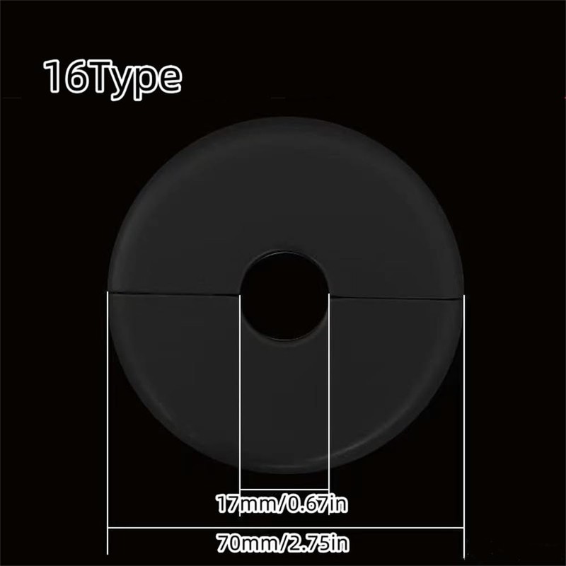 ABS Wall Split Flange Self-Adhesive Tape Round Escutcheon Plate Cover