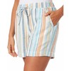 Briggs Ladies' Linen Blend Pull-On Short (Blue Stripe, S)