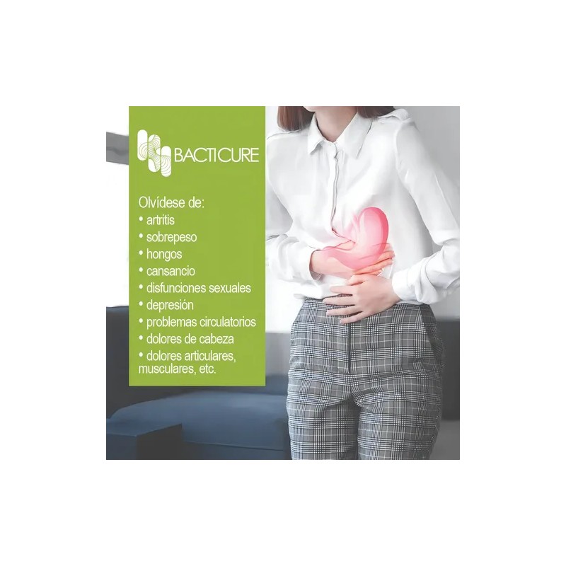 Bacticure Probióticos Para El Balance Del Sistema Digestivo. Sabor Sin