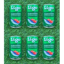Ligo Sardines in Tomato Sauce 155g/5.5oz (6 cans) - 6 green