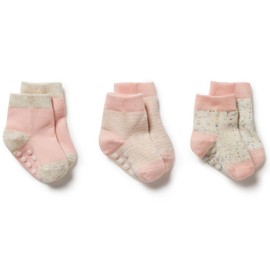 Wilson & Frenchy Organic 3 Pack Baby Socks - Cantaloupe, 6 - 12 Months