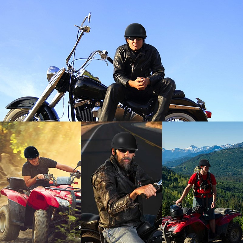 Yesmotor Half Helmet Polo Cap Half Shell Open Face Motorcycle