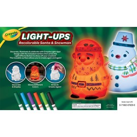 Crayola Light Ups Santa and Snowman Bundle, Recolorable Light Up Toy, Gift for Kids, 5, 6, 7, 8