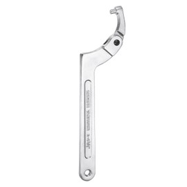 sourcing map 2-4 3/4"(51-121mm) C Spanner Wrench Adjustable Round Pin Spanner Wrenches Tool Chrome Vanadium for Lock Nut Machine Tools Mechanical Tool, Silver Tone