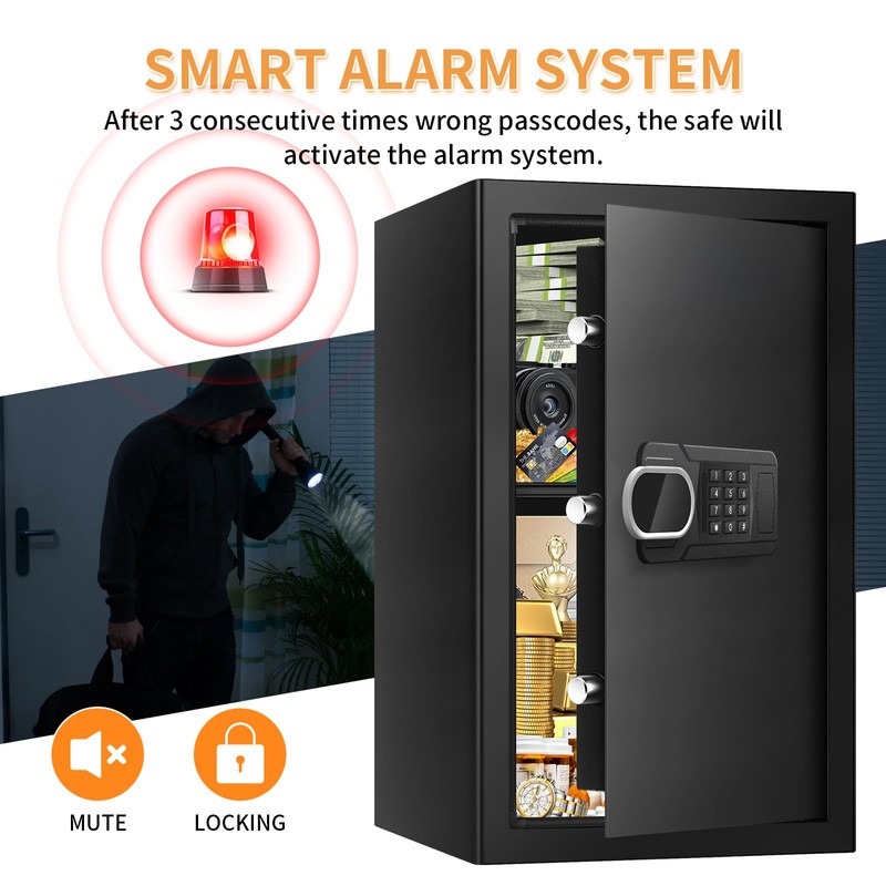 3.2 Cubic Feet Large Safes for Home Use Fire and