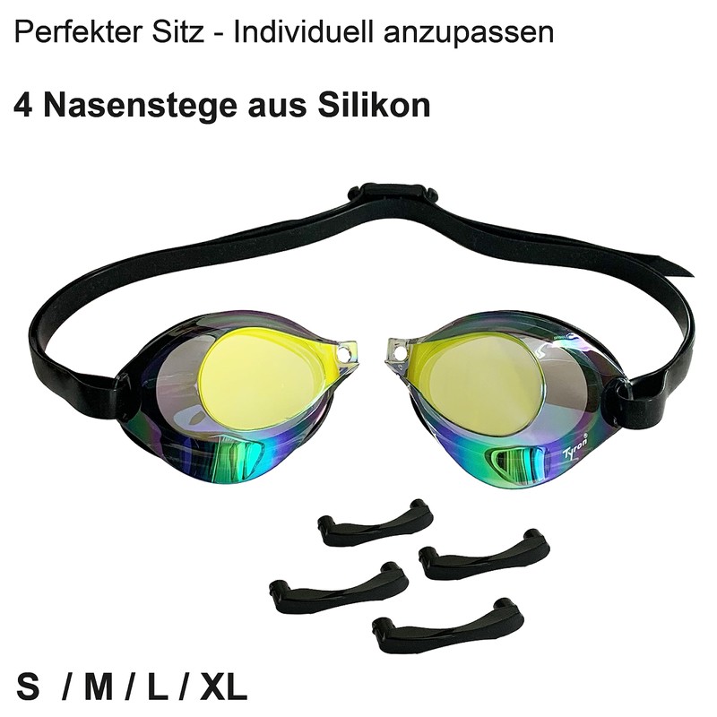 Tyron Performance Speed Goggle (Black Mirrored), Swimming Goggles | Training
