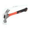 2 PCS 8oz Claw Hammer, Framing Hammer with Rubber Grip,