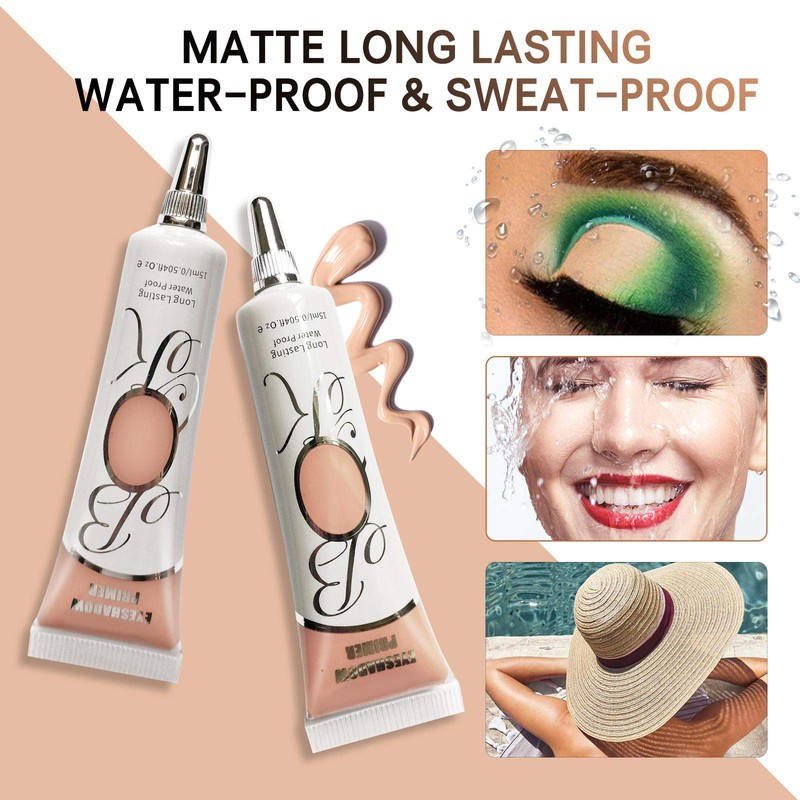 LOKFAR 2 Pack Matte Eyeshadow Primer for Oily Lids Medium