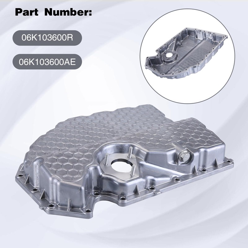 06K103600R Aluminum Engine Oil Pan Compatible for Golf Ti-guan A3