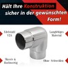 PRIOstahl Round Elbow Pipe Connector Plug Fitting Corner Connector Round