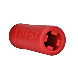 USA-K9 Shot Shell Durable Chew Toy & Treat Dispenser - Red -Large - Ultra Durable & Treat Dispenser - Natural Rubber Dog Toy