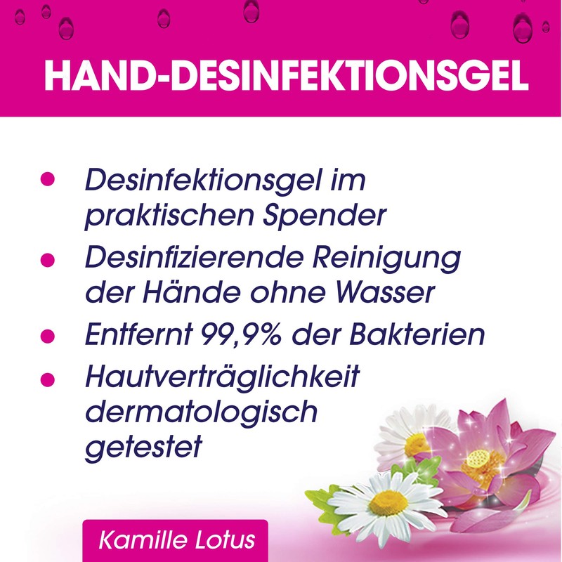 Sagrotan Disinfection Hand Gel Chamomile and Lotus, 200 ml