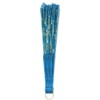 Newstarfactory Lace Flowers Design Plastic Folding Hand Held Fan (Blue)