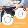 Mabor 12Pcs Metal Spring O Rings Round Carabiner Keyring, Snap